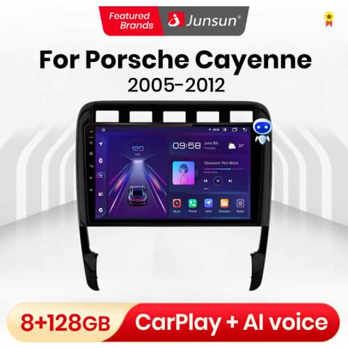 Junsun 6+128G Android 10 autoradio car pantalla For Porsche Cayenne GTS 2005 2008 2002-2010 android auto carplay bluetooth dab