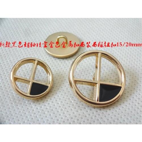 Free shipping 10pcs/lot Hollow out gold cross metal button closure glaze high-end suit golden metal buttons 15mm 20mm