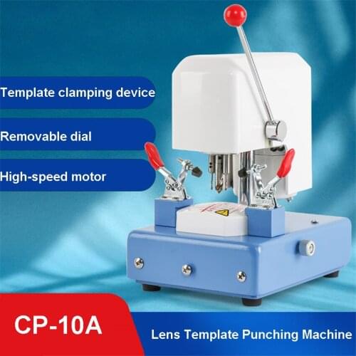 CP-10A Lens Template Punching Machine Optical Glasses Processing Equipment Three Holes Drilling Machine 6000r/min 220V/50HZ 100W