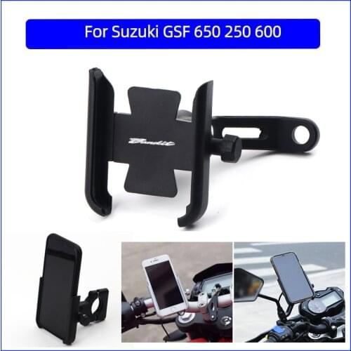 For Suzuki GSF 650 250 600/S 650/S/N 1200 1250 Bandit 650S 400 Motorcycle Mobile Phone Holder GPS Navigator Handlebar Bracket