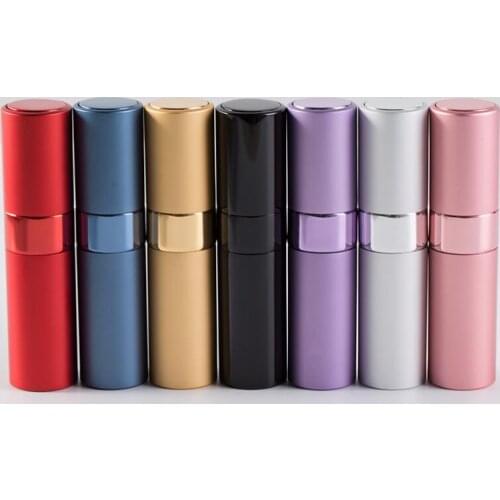 Travel Portable 8ml Mini Colorful Refillable Metal Spray Atomizer Perfume Empty Container Bottles LX2880
