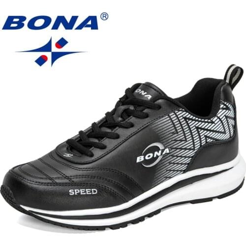 BONA 2021 New Designers Action Leather Popular Sneakers Men Rubber Comfortable Man Walking Shoes Leisure Footwear Zapatos Hombre