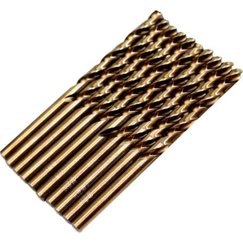 LAOA 10pcs Co Include Stainless Steel Drill Bits For Drilling Metal Especial Stainless Steel HRC65