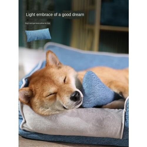 Dog kennel four seasons universal large dog bed winter warm can be removed and washed semi-enclosed pet supplies cat bed cat