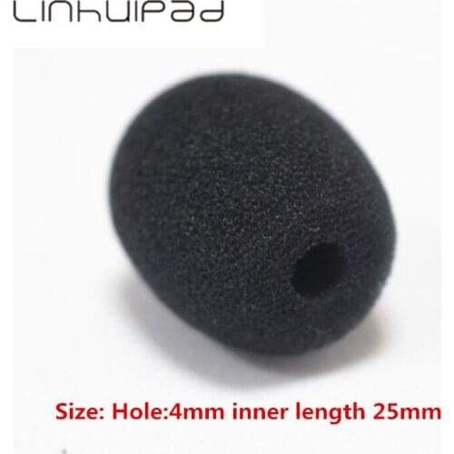 Linhuipad 4MM Foam Microphone Windscreen mic sponge cover 4mm inner diameter & 12mm inner length 50pcs /lot by post