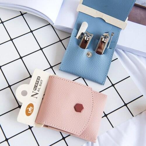 Creative Pure Leather Nail Knife Set Armor Tool Set 4 Gift Manicure Set