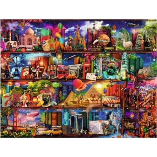 Counted Cross Stitch Kits Needlework Embrodery - Crafts 14 ct Aida DMC Color DIY Arts Handmade Home Decor - Book World