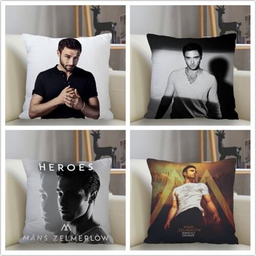 Musife Custom Måns Zelmerlöw Pillowcase Home Decoration 45*45cm Zipper Square Pillowcase Throw Pillow Cover Drop Shipping