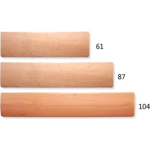 Non-Slip Keyboard Pad Hand Wrist Rest Pad Beech Wood Palm Keyboard Tray for Mechanical Gaming Keyboard (L / M / S size)