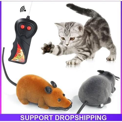 New 8 Colors Cat Toys Remote Control Rat Mouse Wireless Simulation Mouse Toy Electronic Rat Mice Toys For Cats Novelty Toy