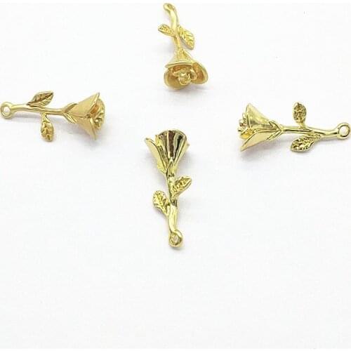 New arrival! 27x12mm 100pcs Zinc Alloy flower Charm for Hand Made Earrings DIY parts,Jewelry Accessories Findings & Components