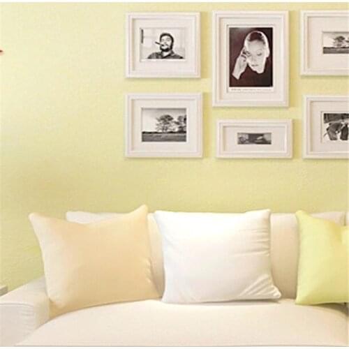 Wellyu Solid color wallpaper modern minimalist bedroom living room beige study room background warm goose yellow wallpaper