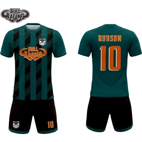 Custom kids football jersey sublimation printing childs football uniform soccer jersey kits