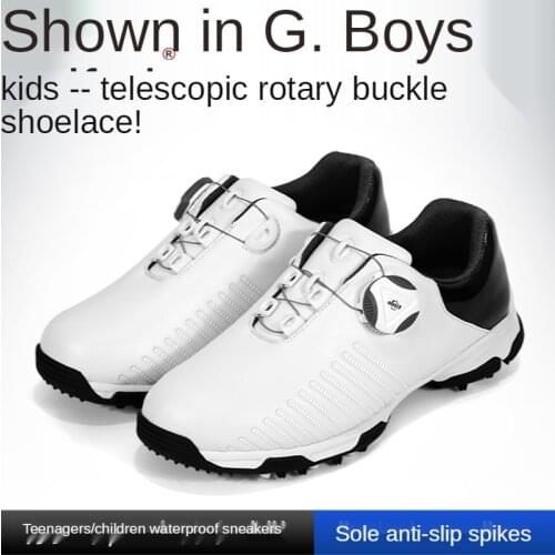 Original KIDs Golf shoes children womens golf shoe YOUNG sport sneakers super waterproof Anti-slip shoe 2021