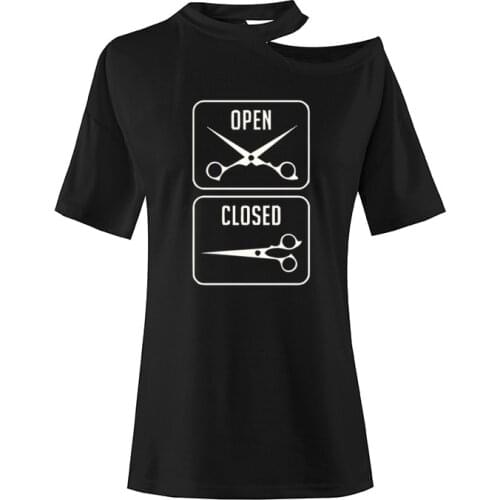 Barber Scissors Harajuku T Shirt Print Women TShirt Casual Funny Shirt For Lady Top Tee Tumblr Hipster Shirts Clothes Camisetas