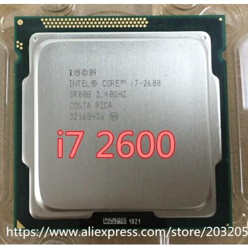 Intel Core i7-2600 i7 2600 Processor 8M Cache 3.40 GHz CPU LGA 1155 I7 2600 can work