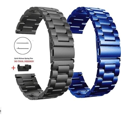 Mesh Loop & Stainless Steel Watchband 20mm for Samsung Galaxy Watch 42mm Active Gear Sport S2 Classic Magnet Band Link Strap
