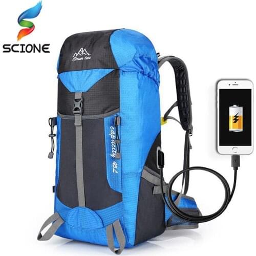Backpack Men Women Nylon USB Charging Backpack School Bag For Teenager Travel Backpacks Outdoor Camping Climbing Bags XA157Y