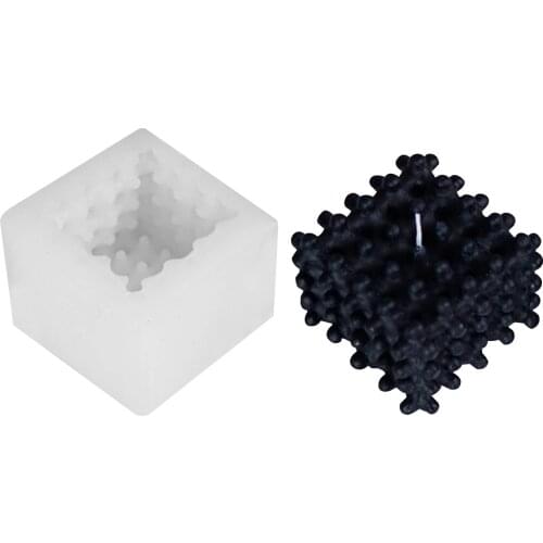 Silicone Candle Mold 3D Cube Small Round Ball Crystal Epoxy Mould DIY Craft Candle Making Tool Soap Mold Handmade Decor Supplies