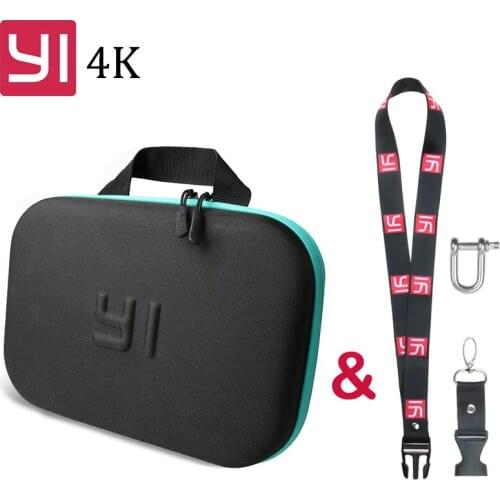 Xiaoyi 4K Camera Bag EVA Storage Case with Neck Lanyard Strap Buckle For Xiaomi Yi 4K 2 Lite mijia Bag Yi camera Accessories