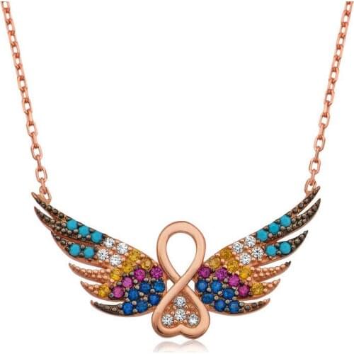 Tevuli 925 Sterling Silver Wing Infinity Ladies Necklace