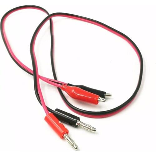 5A Banana plugs to crocodile clamps DC power supply test leads Test line 1M