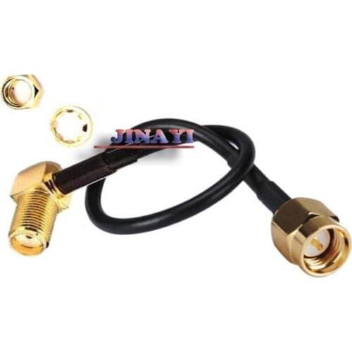 1m 5m 10m SMA Female Jack Right Angle to SMA male Plug RF Pigtail Coaxial Jumper Antenna Cable RG174