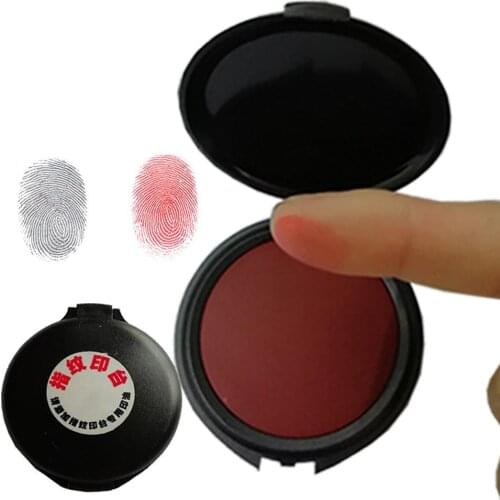 1PC Fingerprint Ink Pad Thumbprint Ink Pad For Notary Supplies Identification Security Id Fingerprint Cards Fingerprint Kit
