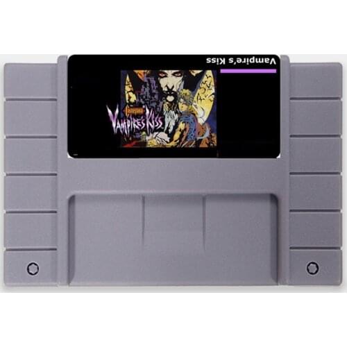 Vampires Kiss 16 bit NTSC Big Gray Game Card For USA Version Game Player