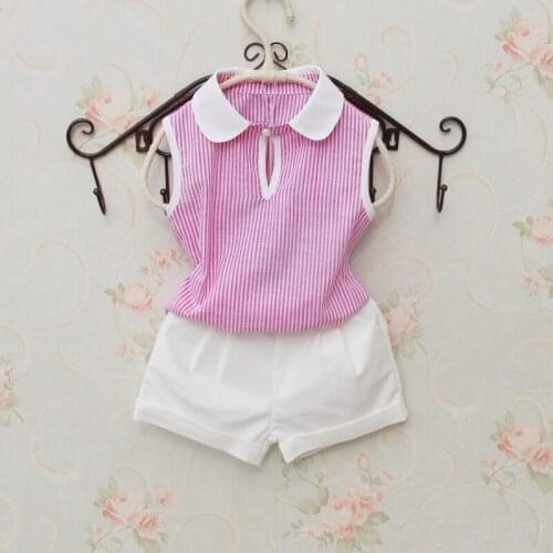 2019 Summer Girl T Shirt Children Clothing Girls Clothes Striped Cotton Sleeveless T Shirt School Girl Top Kids T-shirt 2-16Y