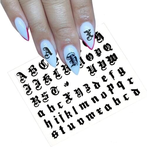 3D Nail Art Decorations Flame Nail Sticker Foil DIY Leaves Letters Transfer Designs Thin Laser Water Decals Nail Art Stickers