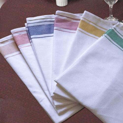 5pcs/lot Cotton Glass Wiping Cloth Western Restaurant Napkin Towel Absorbent Cotton Dish Cloth Tea Towel 50x70cm Handkerchief