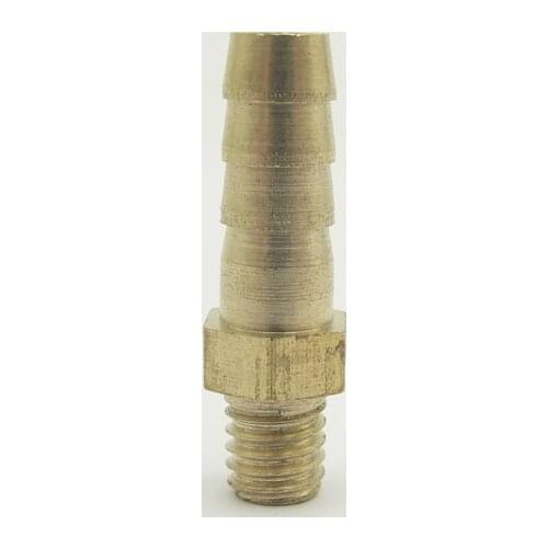 6mm OD Hose Barb x M6 Metric Male Thread Brass Barbed Pipe Fitting Coupler Connector Adapter Splicer For Fuel Gas Water