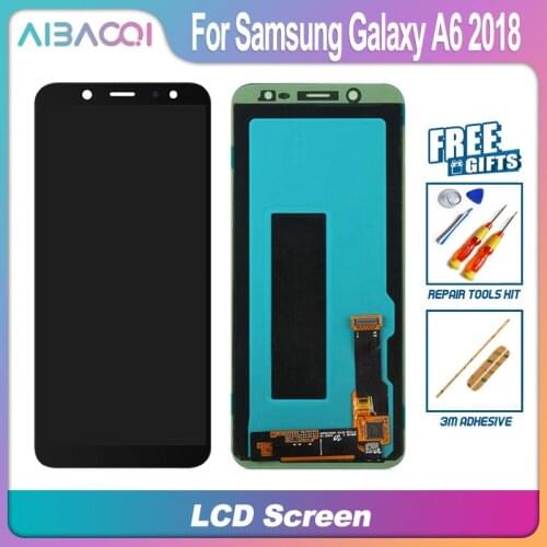 AiBaoQi Brand New Samsung Galaxy A6 2018 A600 5.6 Inch Touch Screen+LCD Display Assembly Replacement For A600F A600FN Phone