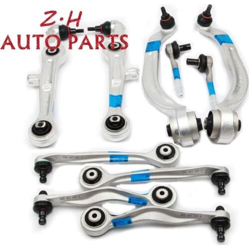 New 10Pcs Aluminium Control Arm Arms Suspension Kit For Audi A4 S4 Avant Quattro 8E0407693Q 8E0407694Q 8E0407509A 8E0407510A