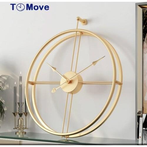Nordic Large Wall Clock Modern Design Gold Wall Clock For Living Room Decoration Home Decor Battery Operated Luxurious Clocks