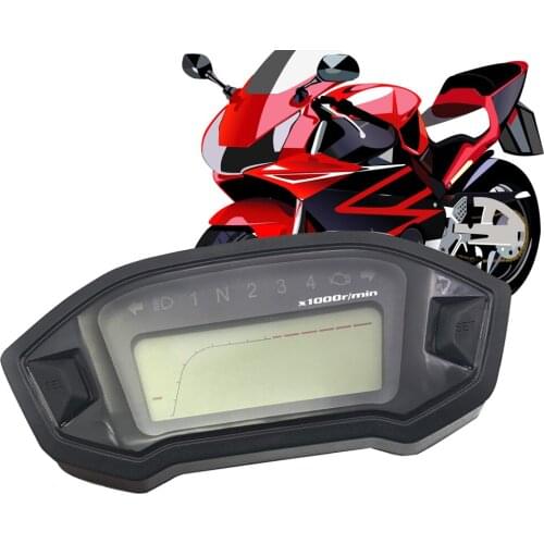 Motorcycle Speedometer LCD Digital Speedometer Odometer Tachometer W/ Speed Sensor Universal velocimetro motor Plastic