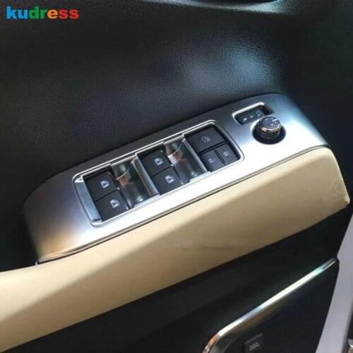For Toyota Alphard Vellfire 2016 2017 2018 2019 ABS Car Interior Armrest Window Lift Switch Cover Trim Auto Accessories