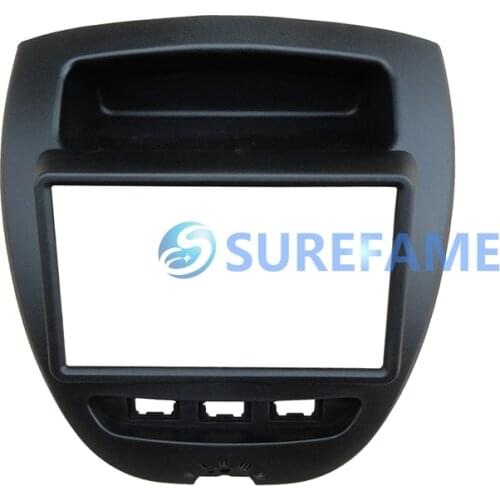 Double Din Car DVD Facia for Toyota Aygo,Citroen C1,Peugeot 107 2005-2014 Fascia Dash Kit Radio Panel Stereo Cover Plate Trim