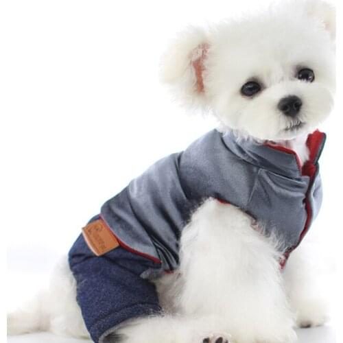 Dog Clothes Overalls Jumpsuit Winter Dog Coat Warm Pet Clothing Pants Yorkie Puppy Bichon Poodle Schnauzer Pomeranian Outfits