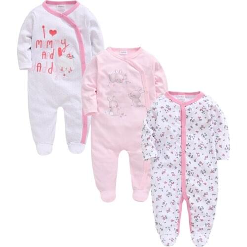 2020 2 3 Pcs/lot Baby Rompers 100% Cotton Autumn Winter Newborn Clothes Boy Girl Cartoon Design Long Sleeve Jumpsuit