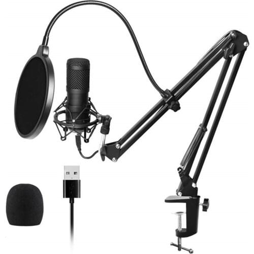 USB Microphone Kit Condenser Computer Cardioid Microphone 192KHZ/24BIT for Podcasting, Game, Video, Streaming, Recording Music