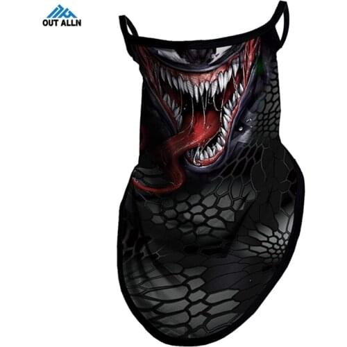 Halloween Venom Mask Balaclava Army Bandana Buff Neck Gaiter Hunting Scarf Sport Headgear Venom Earloop Face Shield Women Men