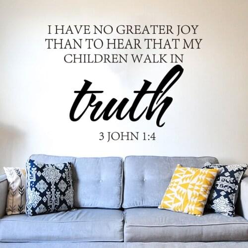 Large Truth John 1:4 Bible Verse Quote Wall Sticker Bedroom Living Room Jesus Christ Bible Verse Truth Quote Wall Decal Vinyl
