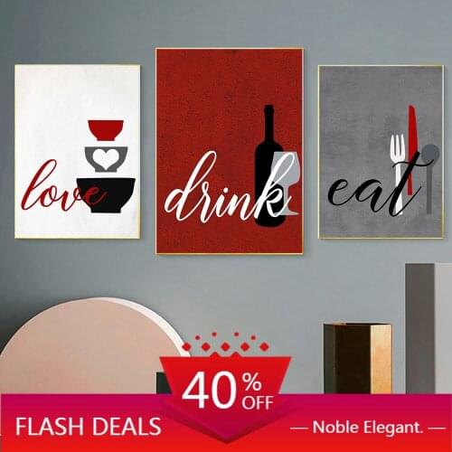 Canvas Painting Nordic Kitchen Wall Art Tableware Utensil Print Modern Poster Minimalist Wall Picture For Dining Room Home Decor