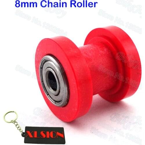 ATV Pulley Tensioner Chain Roller ID 8mm Red For Chinese Pit Dirt Bike Coolster SSR IMR
