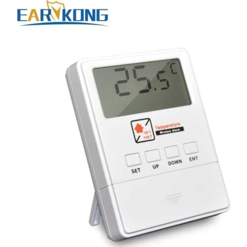 NEW Earykong Temperature Detector 433MHz Wireless, With LCD Screen, 1527 Chips, Real-time Display, For Home Burglar Alarm System