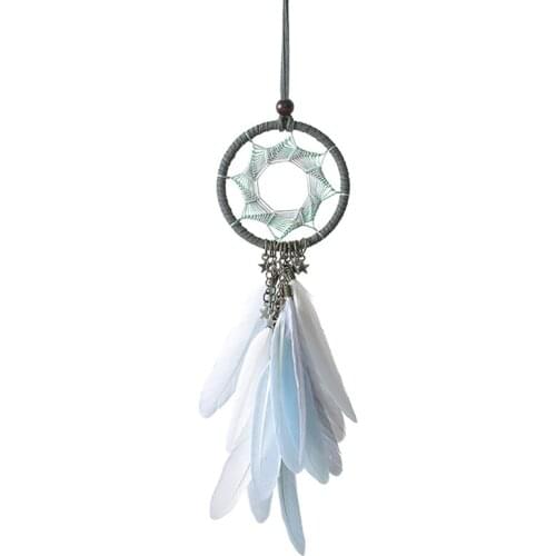 Creative Dream Feather Car Ornaments Rearview Mirror Hanging Pendant Accessorie Decoraction Home Decor Gift For Girls Blue Pink