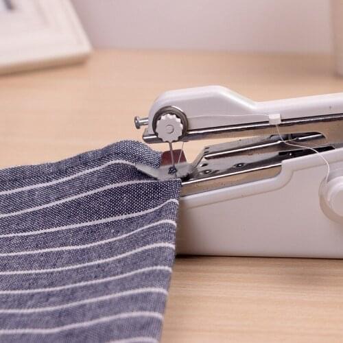 Mini Hand Sewing Machine Portable Quick Handy Stitch Sew Needlework Cordless Clothes Fabrics Household Electric Sewing Machine