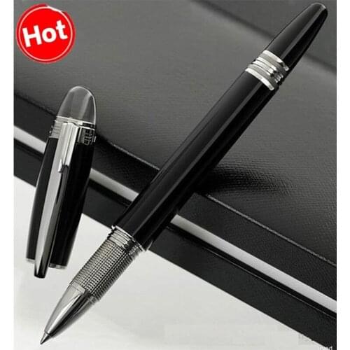 Best MB Ballpoint Pen Black Resin Diamond RollerBall Pen Luxury Fountain Pens for Writing Business Supplies Stationery Gift